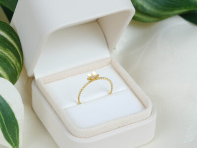 Forgyldt ring – Floral Delight i 925 sterlingsølv fra Ginny De Luxe