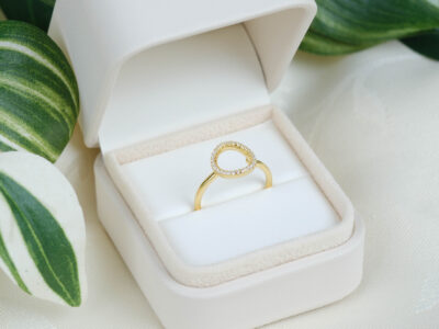 Forgyldt ring – Elegant Circle i 925 sterlingsølv fra Ginny De Luxe