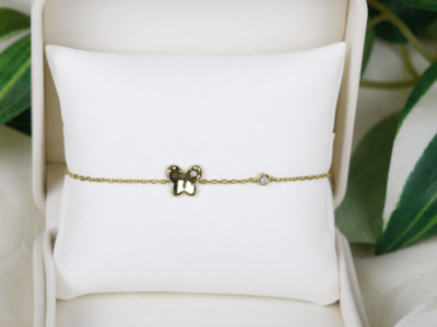 Forgyldt armbånd – Butterfly Blossom i 925 sterlingsølv fra Ginny De Luxe