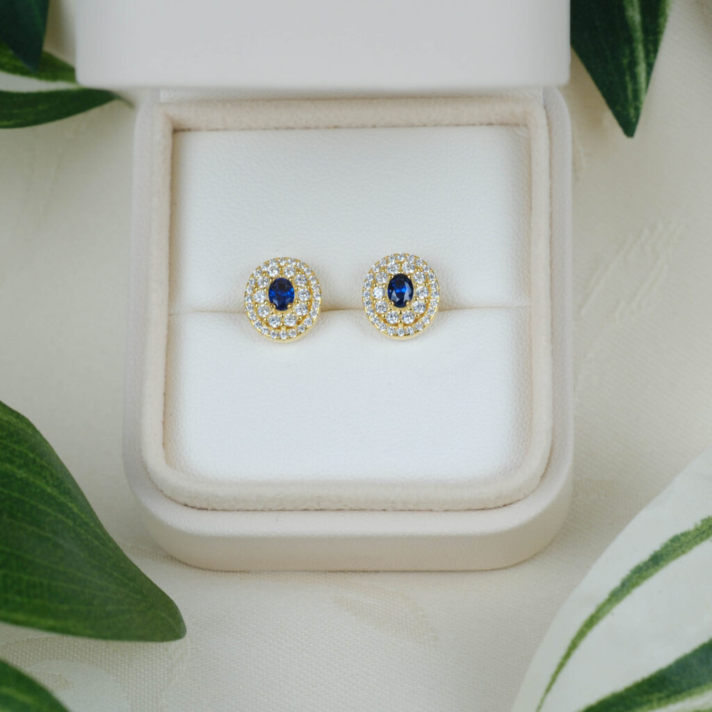 Forgyldt øreringe – Elegance Studs i 925 sterlingsølv fra Ginny De Luxe