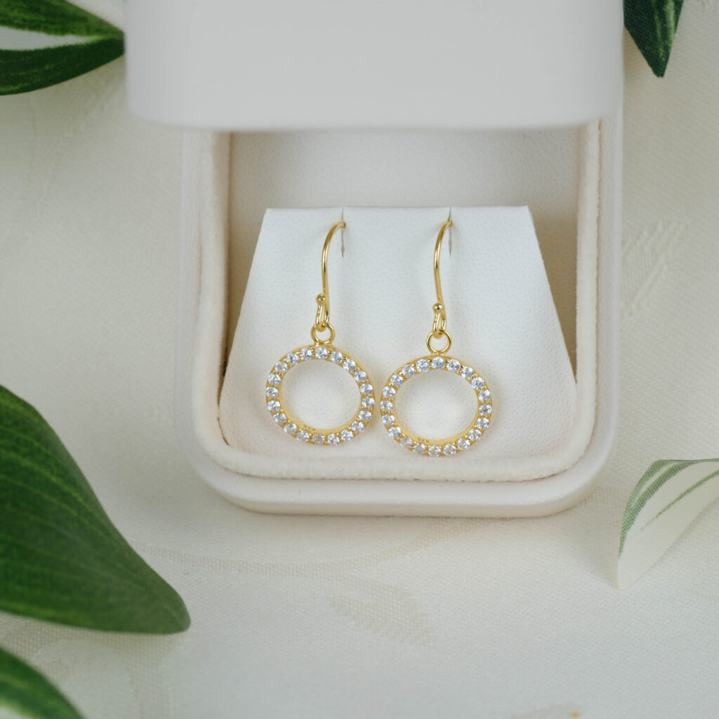 Forgyldt øreringe – Circle Earrings i 925 sterlingsølv fra Ginny De Luxe