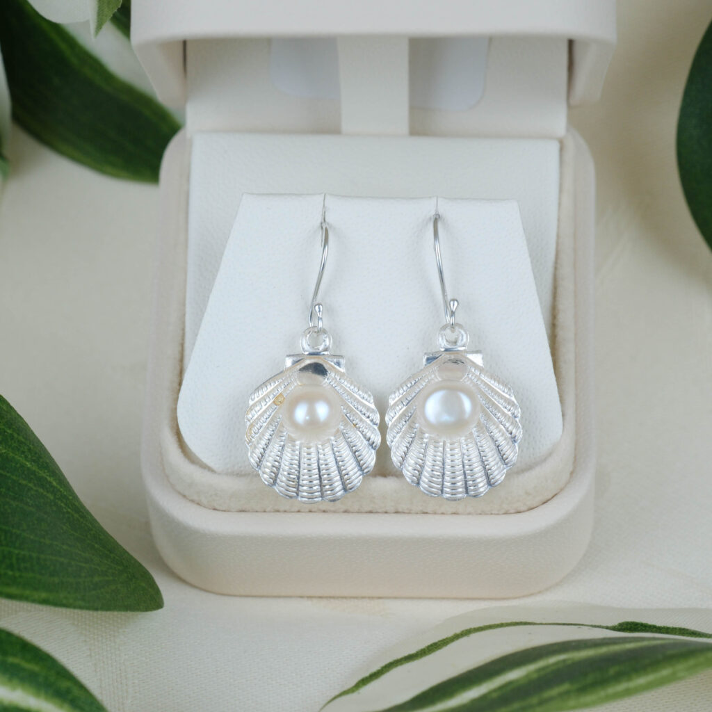 Sølv øreringe – Shell Earrings i 925 sterlingsølv fra Ginny De Luxe