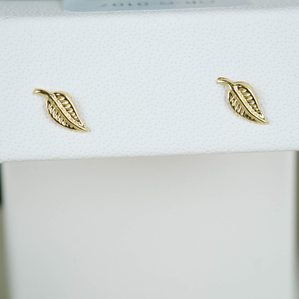 Forgyldt øreringe – Leaf Earrings i 925 sterlingsølv fra Ginny De Luxe