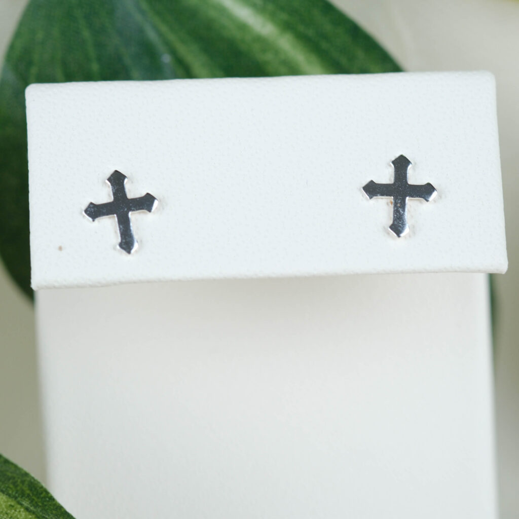 Sølv øreringe – Cross Earrings i 925 sterlingsølv fra Ginny De Luxe